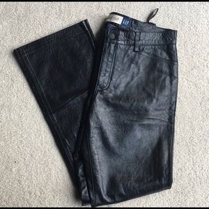 Black Leather Boot Cut Gap Vintage Pants